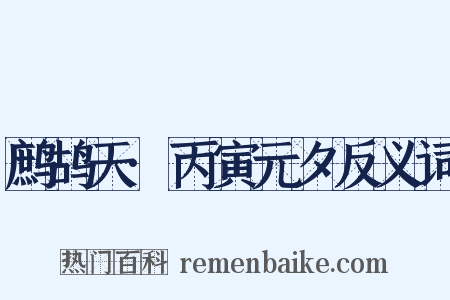 鹧鸪天·丙寅元夕反义词是什么意思的图片